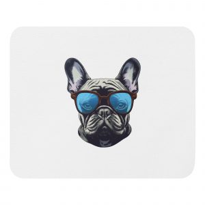 Alfombrilla de Ratón Bulldog Francés con Gafas