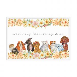 Arte de Pared para Amantes de los Animales - Edición Floral