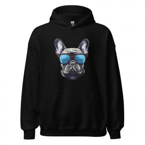 Sudadera Bulldog Francés con Gafas de Sol