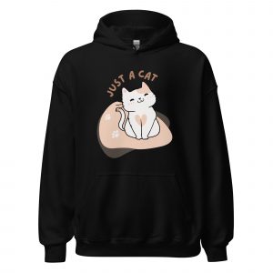 Sudadera con Capucha Gatito Kawaii con Corazón "Just a Cat"