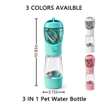 Botella de Agua Portátil 3 en 1 para Perros y Gatos - Dispensador de Agua, Comida y Bolsas de Residuos - Imagen 7