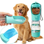 Botella de Agua Portátil 3 en 1 para Perros y Gatos - Dispensador de Agua, Comida y Bolsas de Residuos - Imagen 2