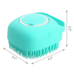 Pet Dog Shampoo Brush 2.7Oz 80Ml Cat Massage Comb Grooming Scrubber for Bathing Short Hair Soft Silicone Rubber - Imagen 7