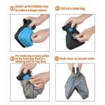 Dog Pet Travel Foldable Pooper Scooper with 1 Roll Decomposable Bags Poop Scoop Clean Pick up Excreta Cleaner - Imagen 7