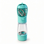 Botella de Agua Portátil 3 en 1 para Perros y Gatos - Dispensador de Agua, Comida y Bolsas de Residuos