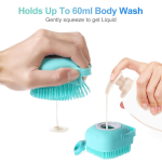 Pet Dog Shampoo Brush 2.7Oz 80Ml Cat Massage Comb Grooming Scrubber for Bathing Short Hair Soft Silicone Rubber - Imagen 4
